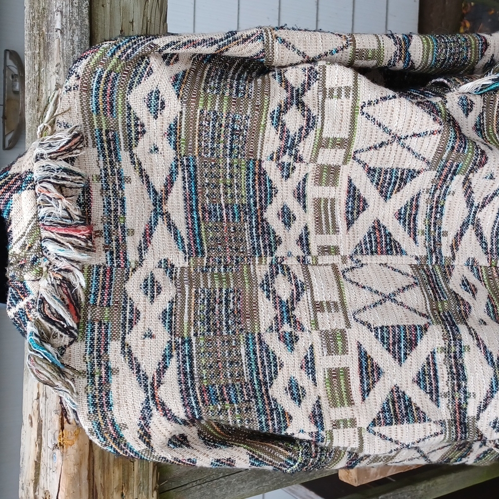 Boho Ladies cotton blend jacket size M/L - Picture 6 of 8